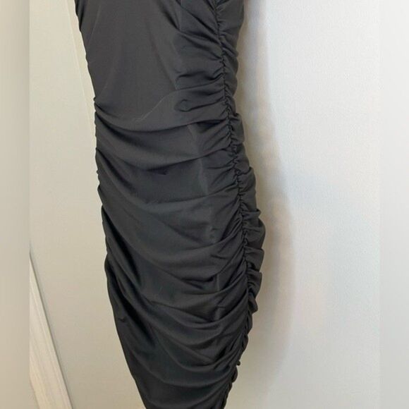 Black Bodycon Spaghetti Strap Mini Party Dress Size Medium - Picture 4 of 6